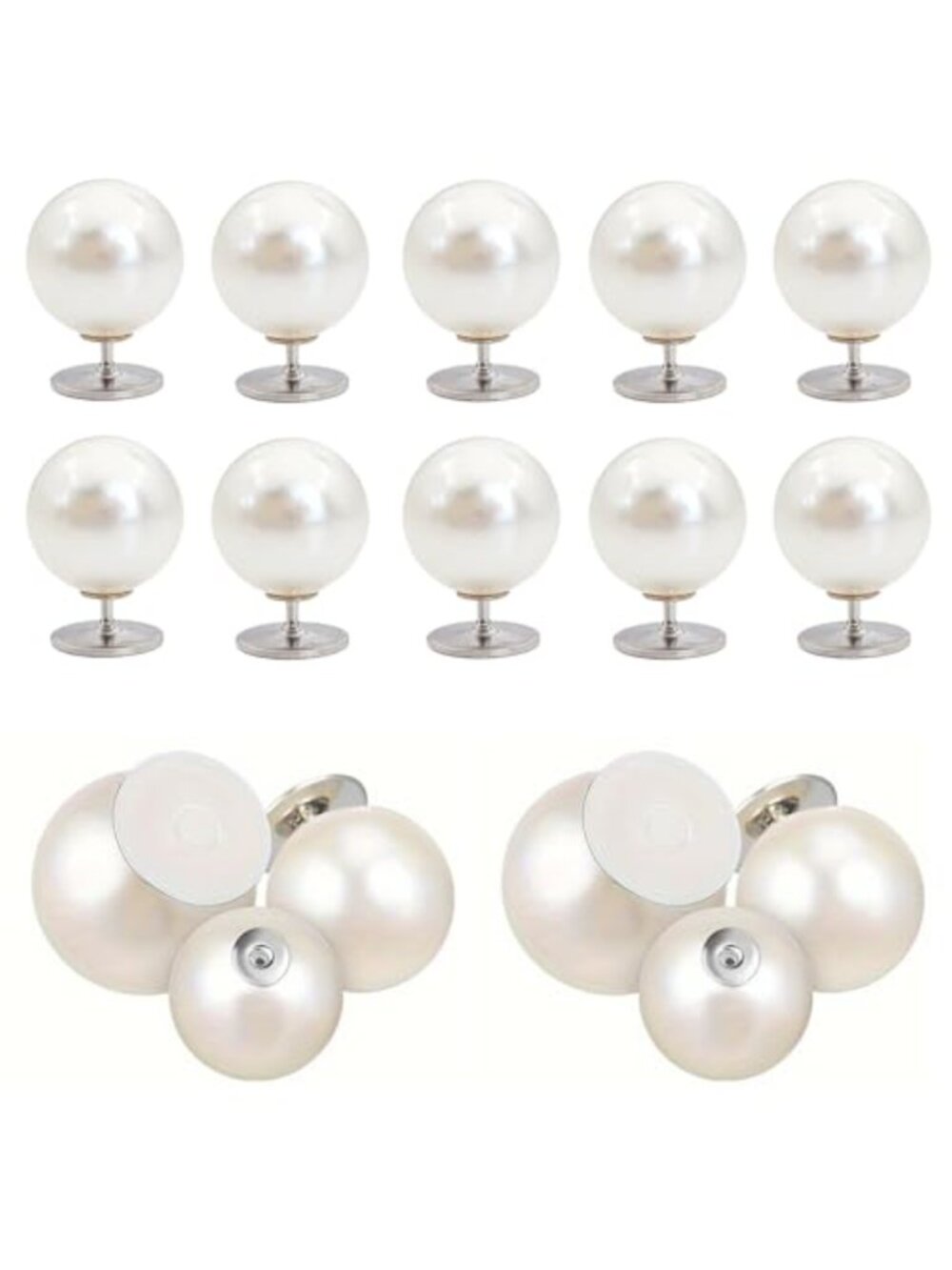 No-Sew Pearl Buttons for Dress Modesty Pins